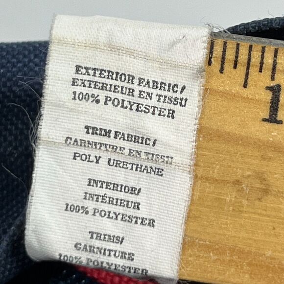 HERSCHEL Backpack Pop Quiz Canvas Leather Trim Waterproof Blue 22L - Picture 15 of 16